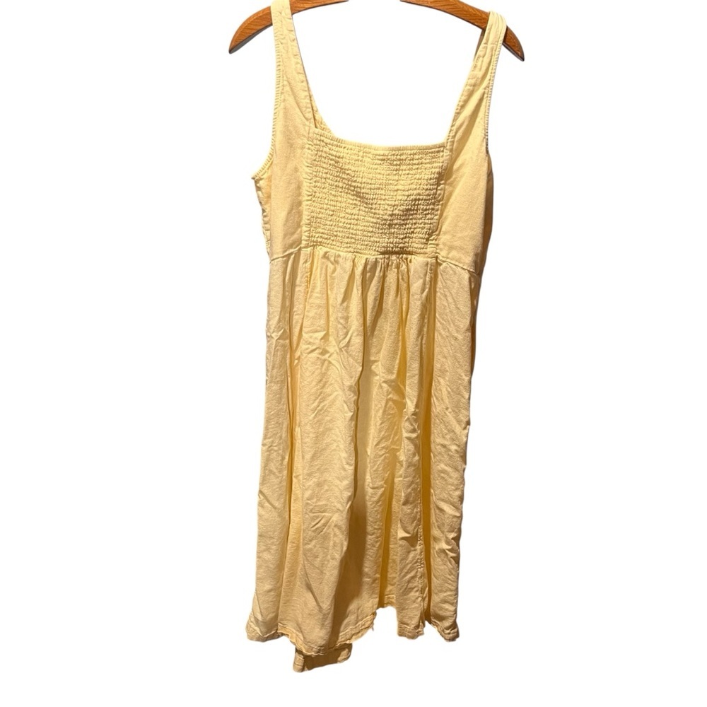 Old Navy Butter Yellow Linen Blend Midi Sweetheart Dress 2X - Picture 8 of 12